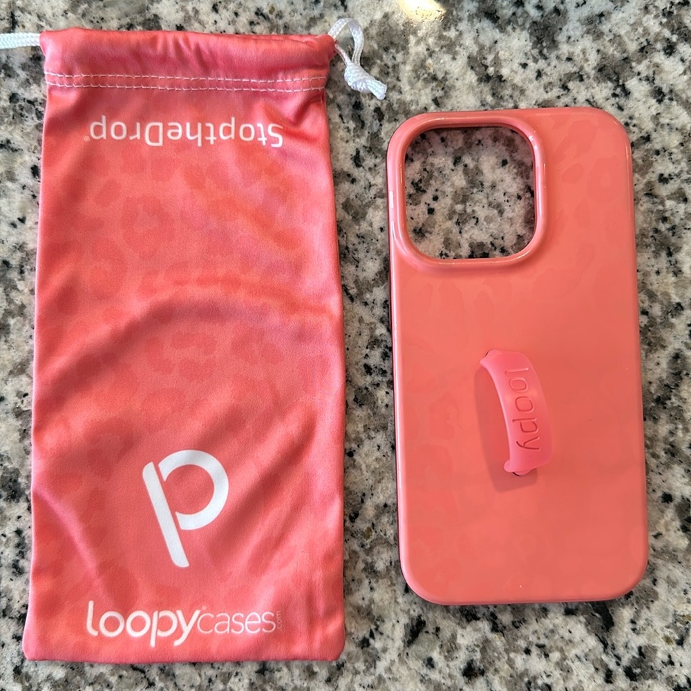 Loopy iPhone 14 Pro (6.1" Screen) - Coral Leopard